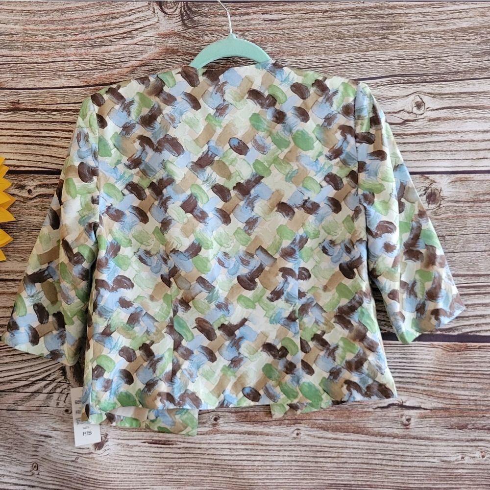 Peck & Peck open front jacket Women's petite small 100% silk NWT - Picture 2 of 7